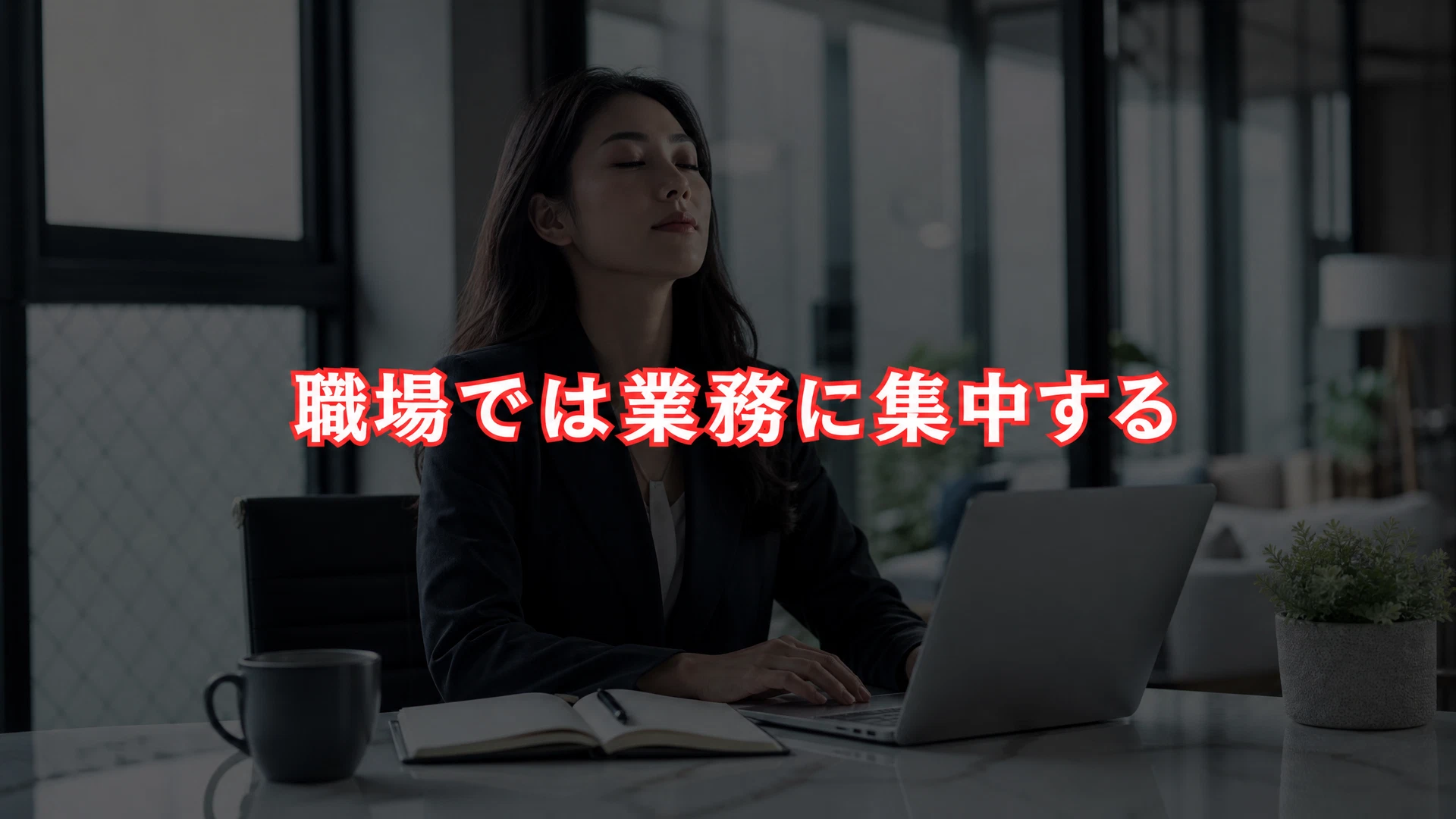 職場では業務に集中するアイキャッチ画像